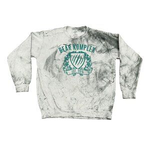 Bear Komplex University Crew Sweatshirt Green Large Long Sleeve